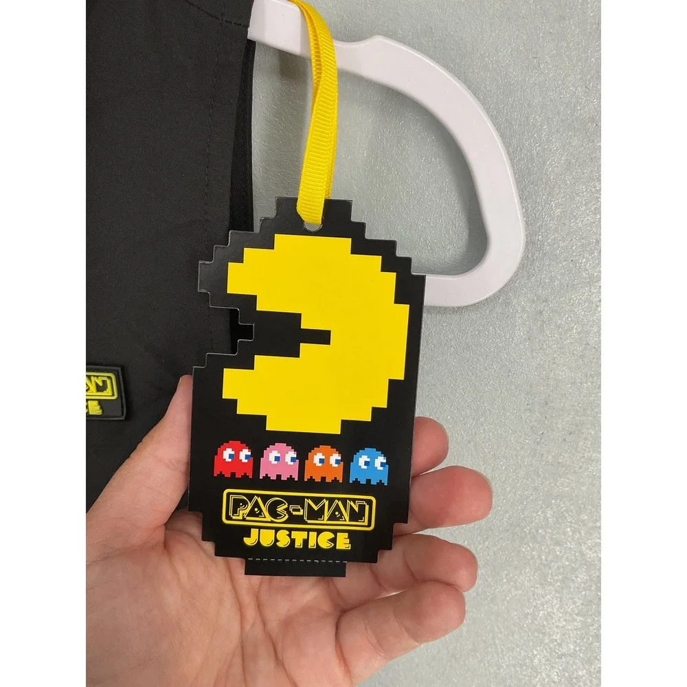 Justice Girls Romper Pac-Man Black Sleeveless Zip Front Graphic Logo L 12/14